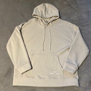Lazypants Luxury Collection Hoodie Medium Mens Beige Bone Sweatshirt